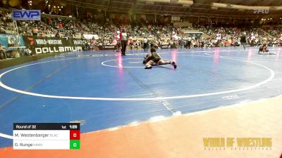 80 lbs Round Of 32 - Maddox Westenbarger, Blackman Wrestling Club vs Owen Runge, Hawkeye Wrestling Academy