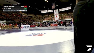 Cadet Boys Lower - 106 lbs Champ. Round 2 - Frank Fuentes, Edison High School Wrestling vs Mason Schlaht, Sunkist Kids Monster Garage