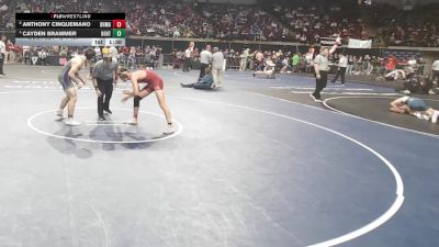 D 1 157 lbs Quarterfinal - Anthony Cinquemano, Brother Martin vs Cayden Brammer, Benton