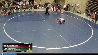 39 lbs Cons. Round 2 - Luis Almaguer, Victory Wrestling-Central WA vs Macklyn Yardley, Total Domination Wrestling