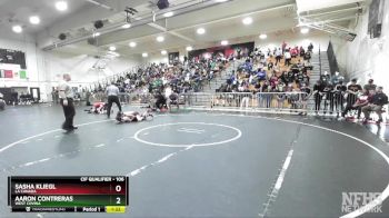 106 lbs Champ. Round 1 - Sasha Kliegl, La Canada vs Aaron Contreras, West Covina