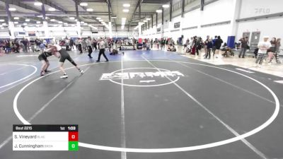 157 lbs Round Of 32 - Stosh Vineyard, BlackCat WC vs James â??Wyattâ?? Cunningham, Bronco WC