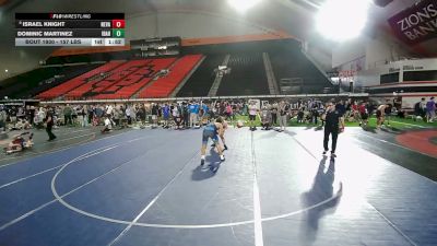 157 lbs 5th Place Match - Israel Knight, Nevada vs Dominic Martinez, Idaho