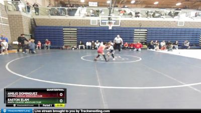 55 lbs Quarterfinal - Amilio Dominguez, Ontario Animals Wrestling Club vs Easton Elam, North Country Wrestling Club