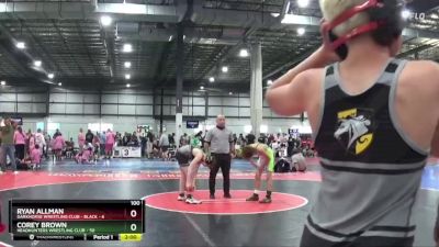 100 lbs Round 3 (4 Team) - Corey Brown, HEADHUNTERS WRESTLING CLUB vs Ryan Allman, DARKHORSE WRESTLING CLUB - BLACK