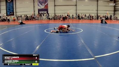 96 lbs Rd# 1 9:00am Friday - Wyatt Carnite, Cali Red vs Xander Parra, East Coast Elite