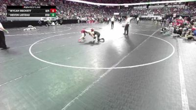 D1-132 lbs Semifinal - Devon Lietzau, Sparta vs Mycah Beckett, De Pere