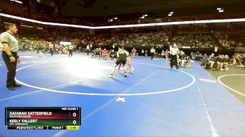 140 Class 1 lbs Quarterfinal - Keely Fallert, Ste. Genevieve vs Zafaran Satterfield, Southern Boone