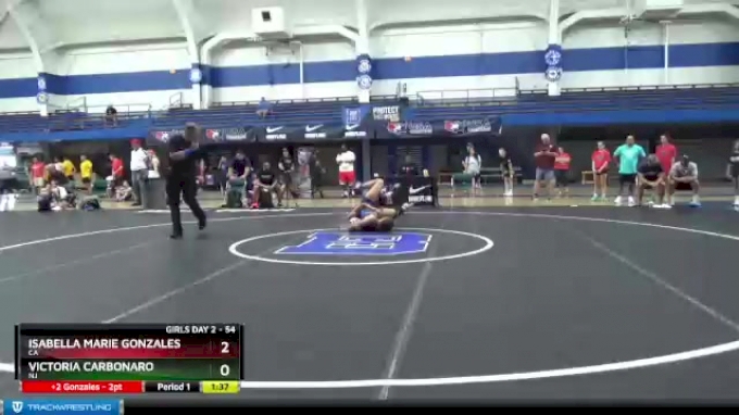 54 lbs Quarterfinal - Isabella Marie Gonzales, CA vs Victoria Carbonaro, NJ