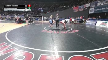 5A Boys 285 lbs Champ. Round 1 - Diego Arguelles, Hillsboro Boys vs Landon Cramer, Thurston Boys