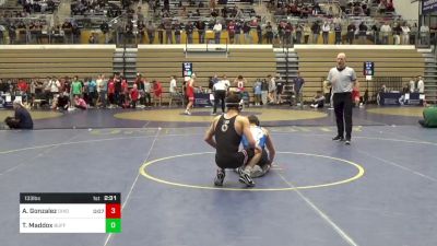 133 lbs Consi Of 8 #1 - Andre Gonzalez, Ohio State vs Tommy Maddox, Buffalo