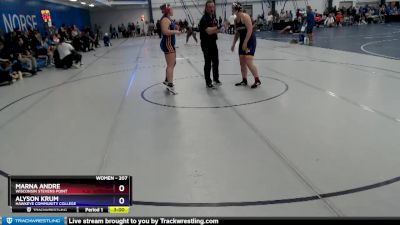 207 lbs Cons. Round 1 - Alyson Krum, Hawkeye Community College vs Marna Andre, Wisconsin Stevens Point