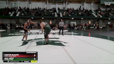 285 lbs Quarterfinal - Nick West, Michigan State vs Carter Blough, Grand Valley State