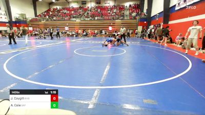 140 lbs Semifinal - Julius Caygill, Bixby HS Boys vs Alex Cole, Sapulpa