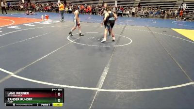 105 lbs Quarterfinal - Lane Werner, St. Cloud Tech vs Zander Ruhoff, Foley