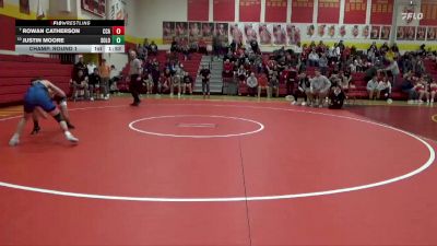 132 lbs Champ. Round 1 - Rowan Catherson, Clear Creek-Amana vs Justin Moore, Solon