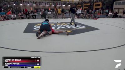 215 lbs Cons. Round 4 - Wyatt Wheeler, Iowa vs Joseph Monge, Iowa