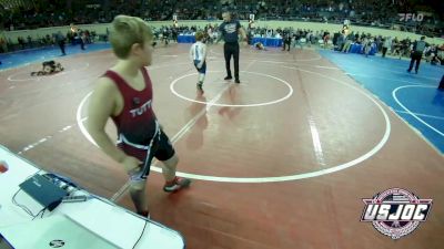 105 lbs Quarterfinal - Garet Woodworth, Tuttle Wrestling vs Cohan Tooman, Shawnee Takedown Club