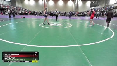 106 lbs Cons. Round 5 - Zachary Siatka, Maize HS JV vs Nick Payne, Conroe Woodlands College Park