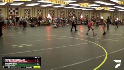 91 lbs Cons. Round 3 - Romeo Tendencia Iii, Filipe Trained Wrestling Academy vs Tristan Dee, Elite Wrestling