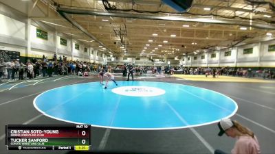 90 lbs 5th Place Match - Tucker Sanford, Coyote Wrestling Club vs Cristian Soto-Young, Gering Wrestling Club