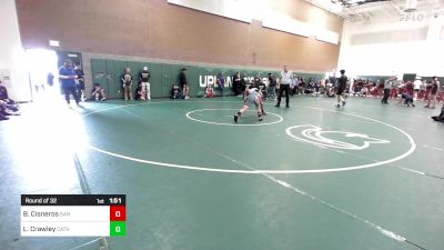 113 lbs Round Of 32 - Bruce Cisneros, San Jacinto vs Landen Crawley, Cathedral City