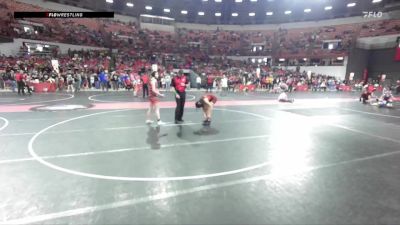 125 lbs Cons. Round 2 - Addison Dunn, West Bend Wildcats vs Aspen Strom, Oconto Falls/Abrams Youth Wrestling