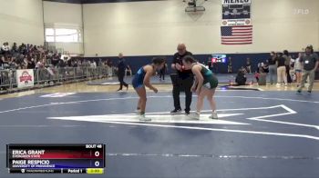 130 lbs Cons. Round 3 - Paige Respicio, University Of Providence vs Erica Grant, Evergreen State