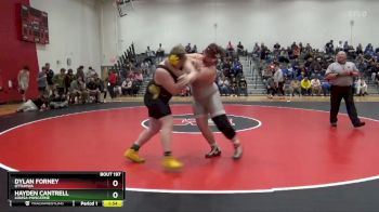 285 lbs Round 2 - Dylan Forney, Ottumwa vs Hayden Cantrell, Louisa-Muscatine