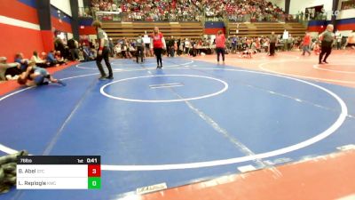 76 lbs Consi Of 8 #1 - Braden Abel, Grove Takedown Club vs Landon Replogle, Keystone Wrestling Club