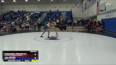 160 lbs Semifinal - Cassandra Freundlich, University Nevada Las Vegas vs Vida Beckel, Cerritos College