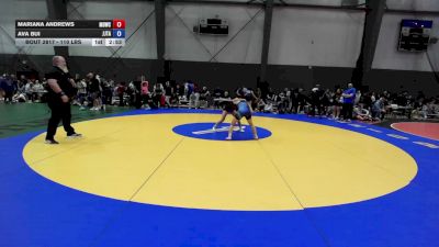 110 lbs Cons. Sub-semis - Mariana Andrews, Mat Demon Wrestling Club vs Ava Bui, Jordan Jimenez Training Academy