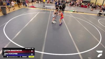 92 lbs Cons. Round 2 - Layton Ringstmeyer, SD vs Odin Duncombe, MN