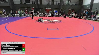 49 lbs Champ. Rd Of 16 - Ekam Bahia, Whatcom Wrestling Academy vs Addison Hendricks, Hoquiam Jr. Grizzly Wrestling Club