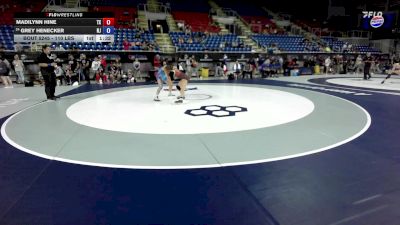 110 lbs Champ. Rd Of 64 - Madilynn Hine, TX vs Grey Henecker, NJ