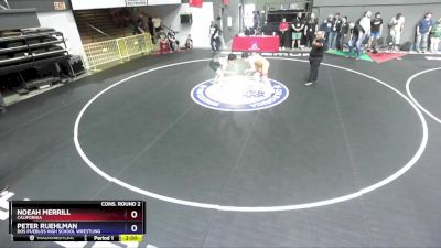 157 lbs Cons. Round 2 - Noeah Merrill, California vs Peter Ruehlman, Dos Pueblos High School Wrestling