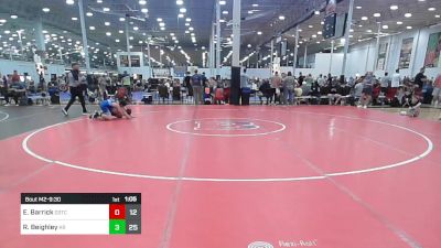 110 lbs Rr Rnd 2 - Easton Barrick, D3 Training Center vs RJ Beighley, Kraken Red