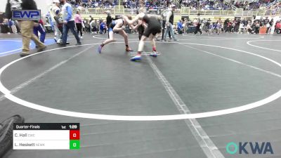 119 lbs Quarterfinal - Charlie Hall, Cowboy Wrestling Club vs Landon Heskett, Newkirk Takedown Club