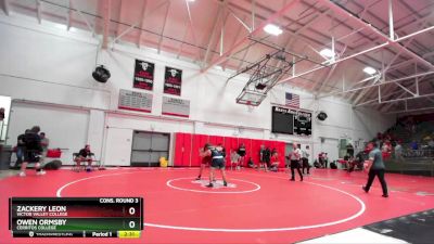 197 lbs Cons. Round 3 - Zackery Leon, Victor Valley College vs Owen Ormsby, Cerritos College