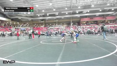 64 lbs Champ. Round 1 - Nixon Ryan, Hoisington Jr vs Beau Potucek, CYWC
