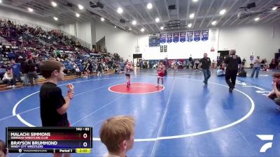 83 lbs Round 4 - Malachi Simmons, Sheridan Wrestling Club vs Brayson Brummond, Windy City Wrestlers