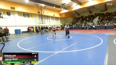 107 lbs Quarterfinal - Evelina Zile, Lee Williams HS vs Jordan Begay, Joseph City