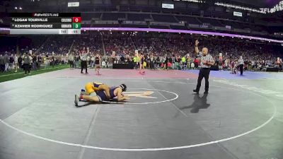 D1-138 lbs Cons. Round 1 - Logan Tourville, Cousino HS vs Xzavier Rodriguez, Grand Haven HS