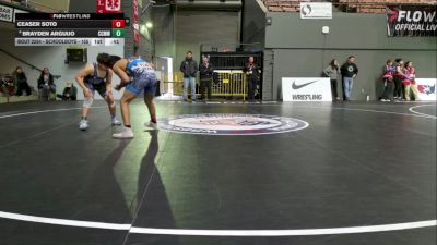 Schoolboys - 155 lbs Quarters - Ceaser Soto vs Brayden Arguijo, Central Coast Most Wanted Wrestling Club