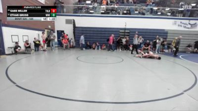 125 lbs Cons. Round 1 - Gabe Miller, Team Real Life Wrestling vs Ethan Gross, Warhawk Wrestling Club