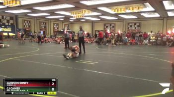 100 lbs Quarterfinals (8 Team) - Cj Caines, Mat Assassins Black vs Jackson Soney, SVRWC