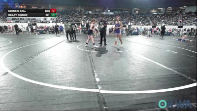 135 lbs Consolation - Genesis Ball, Mannford Pirate Youth Wrestling vs Hailey Sisson, Shelton Wrestling Academy