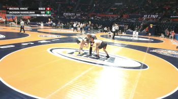3A 165 lbs Champ. Round 1 - Jackson Hanselman, Elmhurst (York) vs Michael Vincic, Mundelein (H.S.)