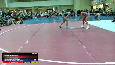 113 lbs Round 2 - Deyton Young, Rayne Wrestling Club vs Mileena Notaro, Lincoln East High School/NWTC