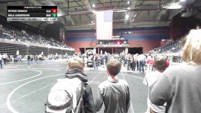 52 lbs Quarterfinal - Ryker Ehrich, Gladiator Wrestling Academy vs Mila Anderson, Windy City WC